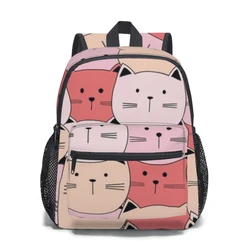 2023 Children Backpack Toddler Kids School Bag Cute cat face pattern Kindergarten Bag for Girl Boys