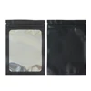50pcs Clear Window Matte Black Plastic Zip Lock Package Bags Snack Candy Food Storage Smell Proof Aluminum Foil Flat Pouches Bag 4