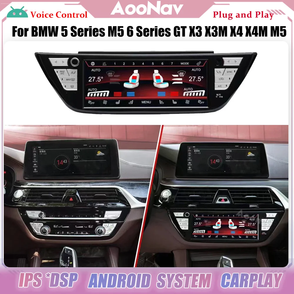 

AC Panel For BMW 5 Series M5 6 Series GT X3 X3M X4 X4M M5 2018-2022 Air Conditioning Climate Board LCD Touch Control Screen
