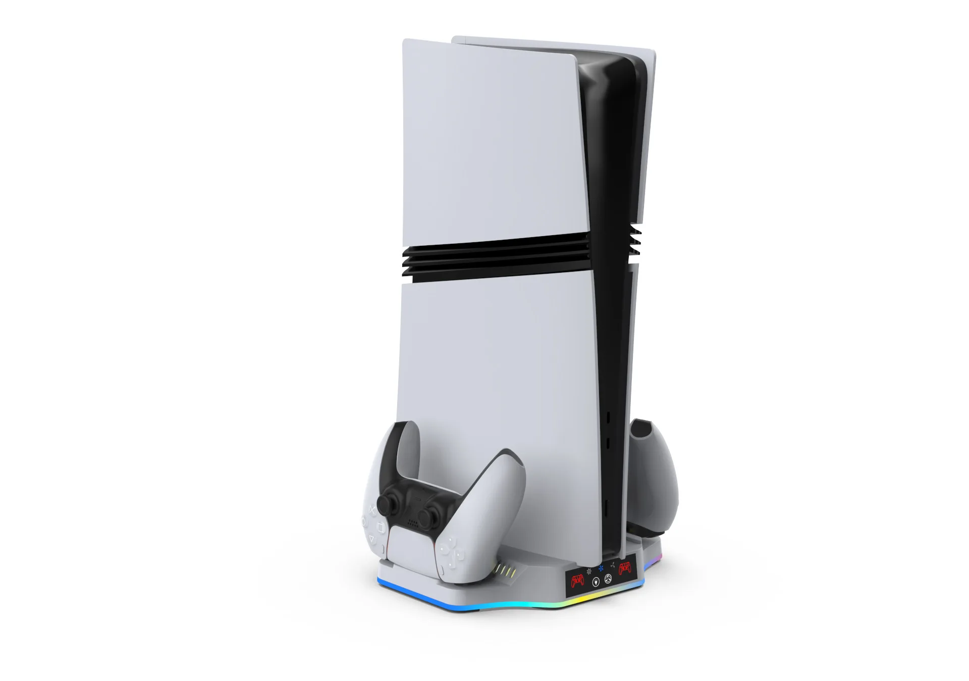 TP5-3583B for PS5pro/PS5Slim host cooling base with RGB ambient light fan P5 elite handle Stand charger Charging Dock