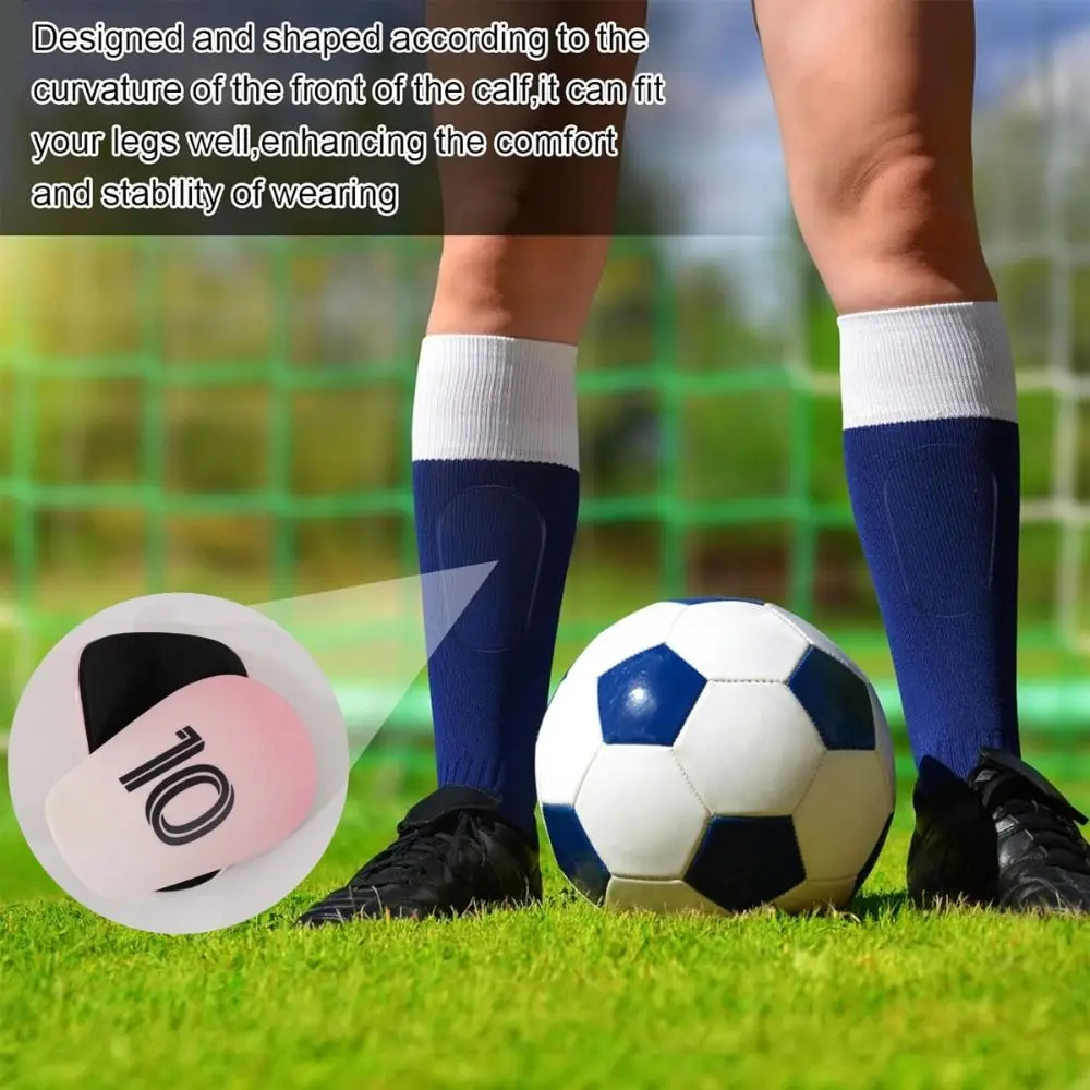 2pcs Mini Football Shin Pad Non-slip Shock Absorbing Leg Protector Men Women Kids Thicken Lightweight Soccer Training Shin Guard