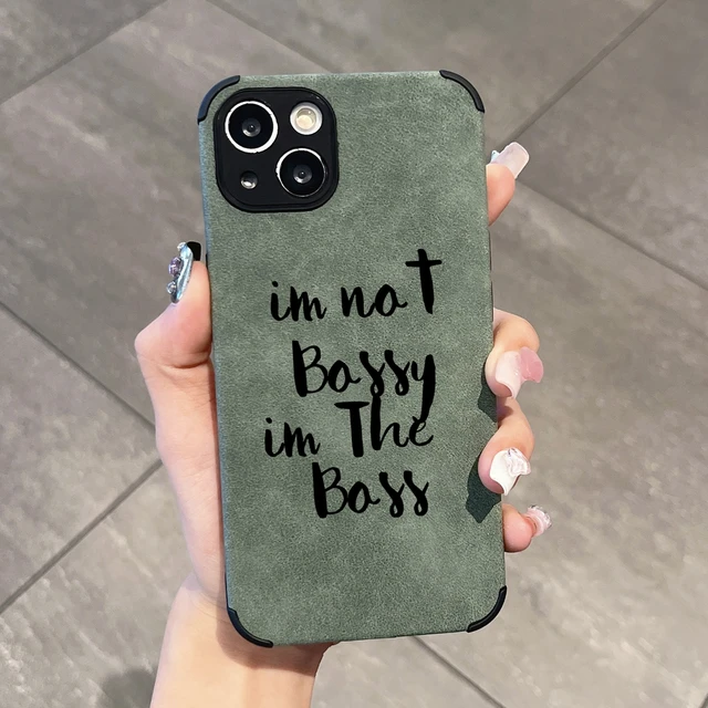 세련됨과 보호성을 겸비한 'I'm The Boss' 럭셔리 스웨이드 폰 케이스