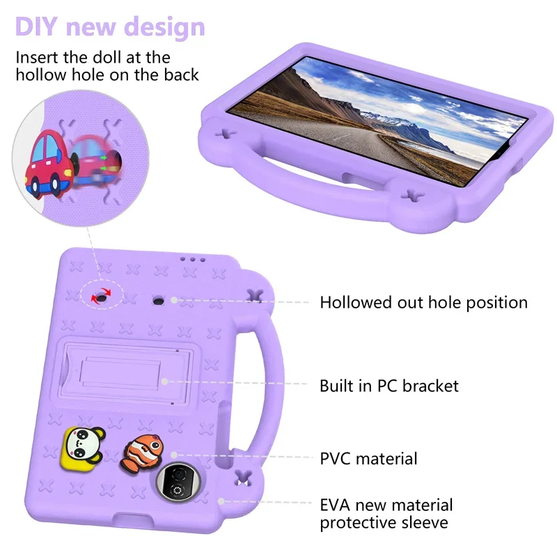 Kids Tablet Case - Durable EVA Foam Cover with Foldable Kickstand