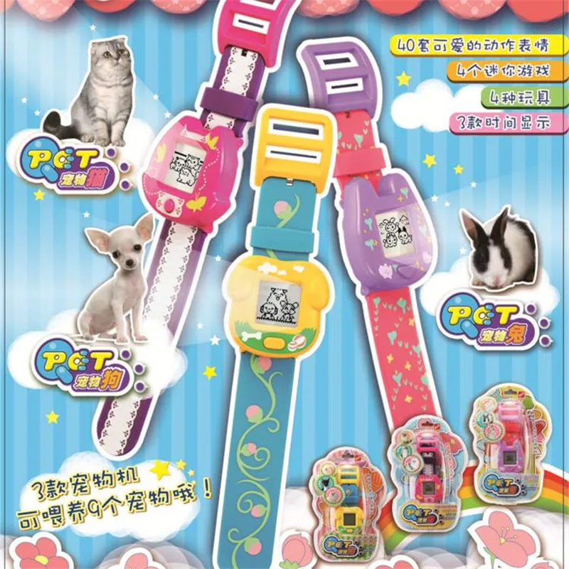 Tamagotchi Watch With Band Electronic Pet Machine Game Touch Screen Funny Rabbit Cat Dog Nostalgic Virtual Toy Kids Birthday Gif