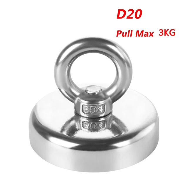 D20 - D90 Search Magnet Ultra Strong Neodymium Magnets Fishing Strong Magnetic Rings Powerful Salvage Magnet Rare Earth Magnets D20 pull max 3kg