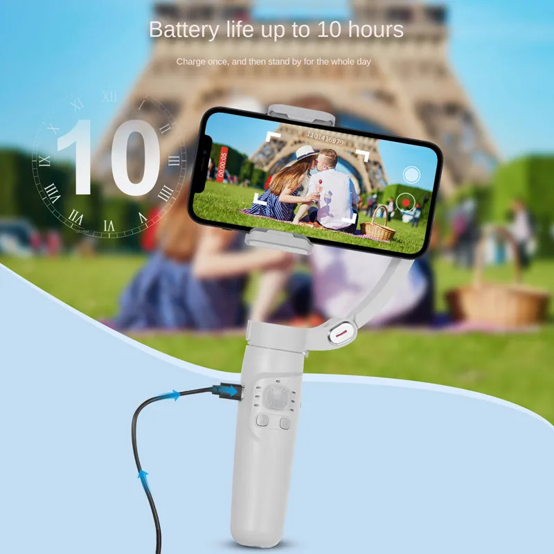3-Axis Handheld Gimbal Stabilizer For Smartphone Video Record Vlog For iPhone Android AI Face Tracking