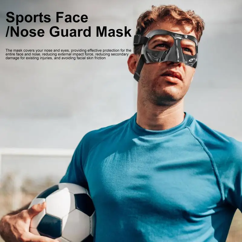 Sports Face Guard Lightweight Comfortable Sports Protector Face Shield Nose Guard Adjustable Scratch Resistant Nose Shield Anti