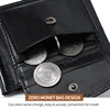 Genuine Leather Mens Wallet with Money Clip with Coin Pocket Billfold Cash Clip Leather Mens Money Clip Wallet 6