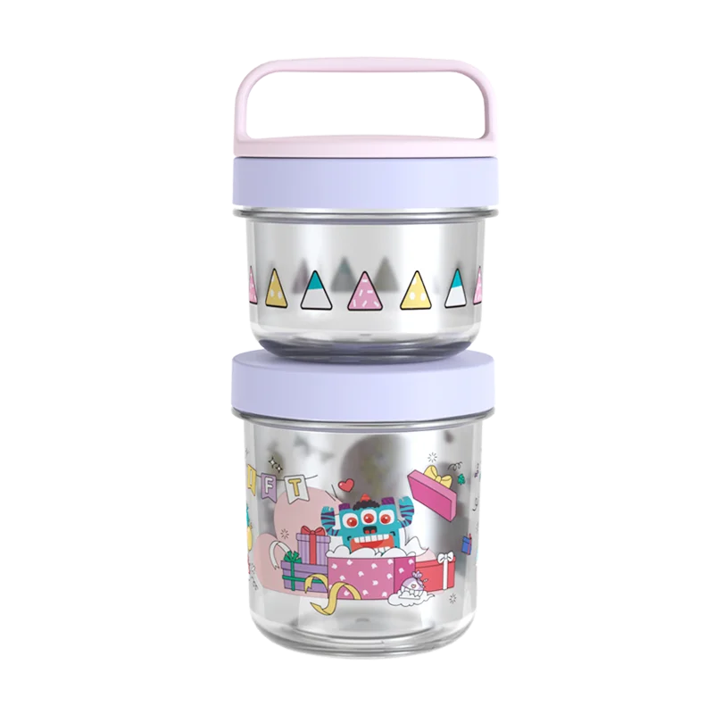Baby's Milk Powder Box Two-layer Independent Layered Baby Food Storage Box for Baby Kids