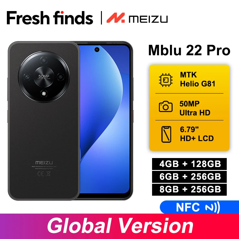mblu 22 Pro 6.79インチ 120Hz World Premiere Global Version Meizu Mblu 22 Pro Smartphone 50MP