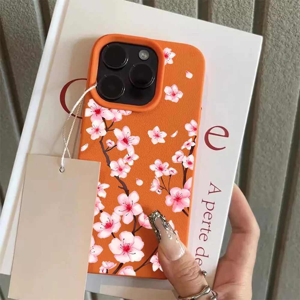Pink Peach Blossom Protective Candy Color Phone Case Cover