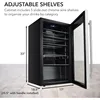 120-Can Beverage Refrigerator with Glass Door, 3.1 Cu Ft Freestanding Drink Mini Fridge, BR-130SB, Stainless Steel 5