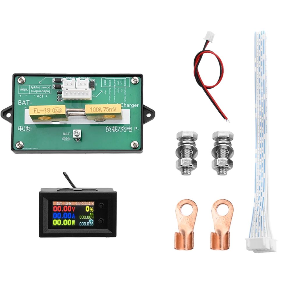 9 in 1 DC 7-200V 20-500A 디지털 디스플레이 DC 전원 공급 장치 전압계 전류계 배터리 용량 테스터 배터리 연료 게이지 미터