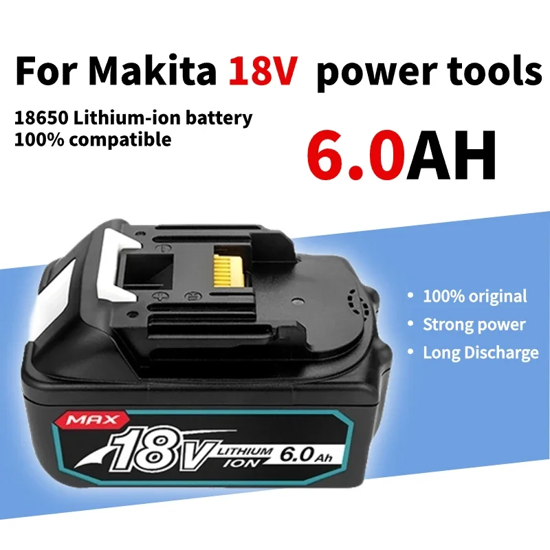 

Original for Makita 18V 8000Mah Rechargeable Power Tools Battery With LED 18650 Li-ion Replacement LXT BL1860B BL1860 BL1850