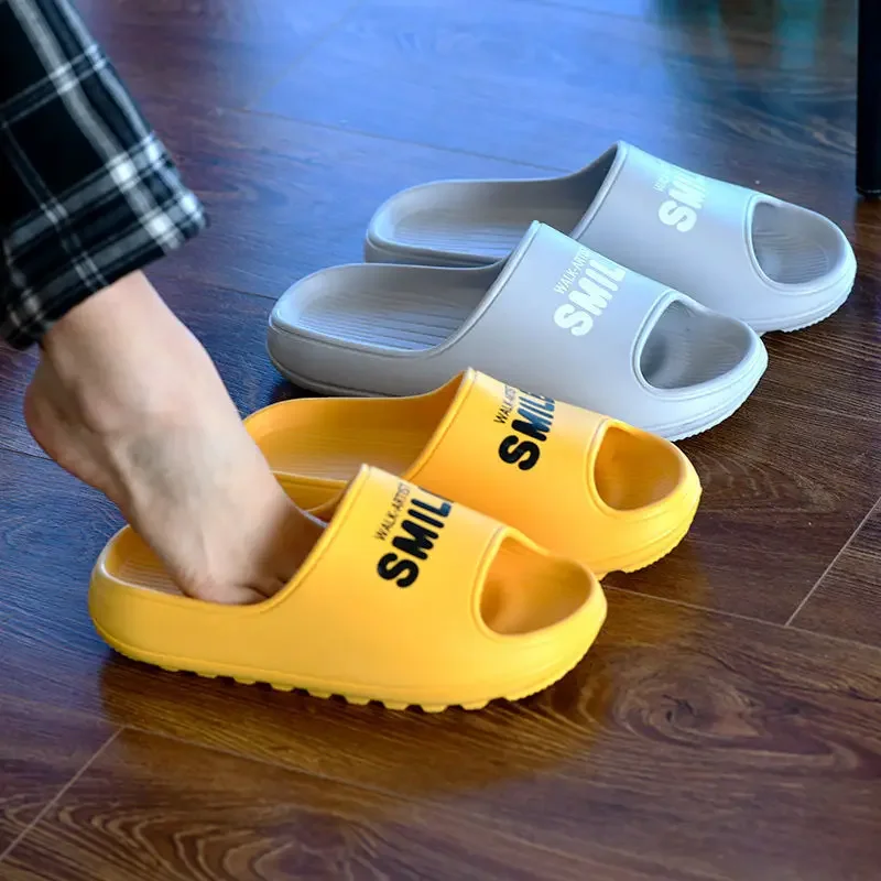 3.5cm Platform House Slippers - Unisex Memory Foam Slides for Indoor/Outdoor, Anti-Slip Silent Summer Sandals