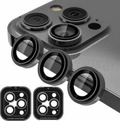 Premium 2 PCS Tempered Glass Camera Lens Protector with Metal Scratch Protection - iPhone 16 Pro (Black x2)