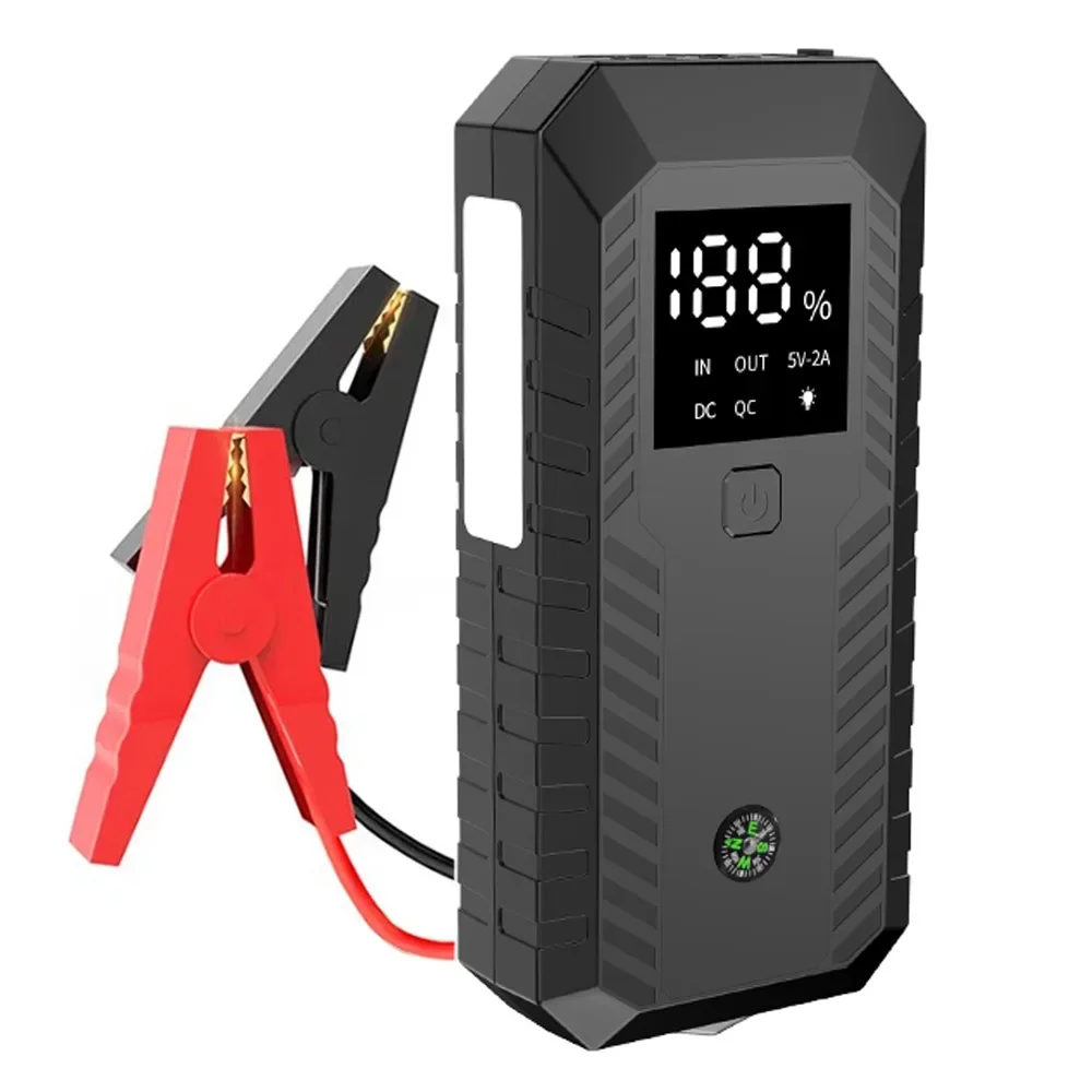 Starthilfe Powerbank 6000A Spitzenstrom 26800mAh Auto Starthilfe mit LCD-Display(Für alle Benzinmotor oder 10,0L Dieselmotoren), Portable Starthilfegerät mit LED Taschenlampe
