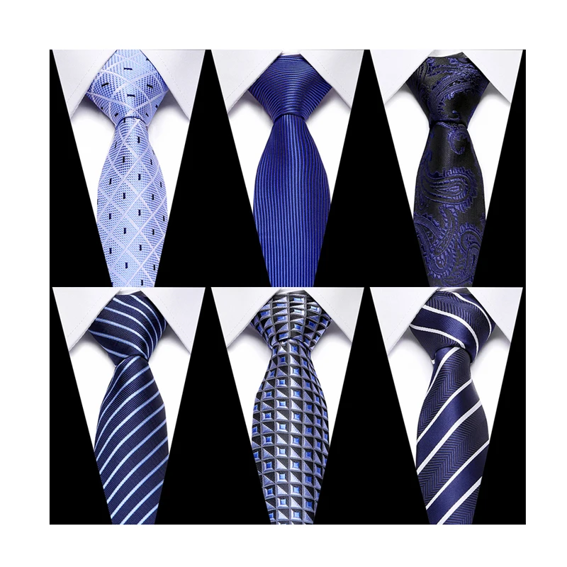 цена Dropshipping Great Quality Silk Many Color 7.5 cm Neck Tie Men Gravata For Office Geometric hombre Formal Clothing