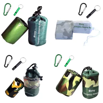 2 person Thermal Hiking Sleeping Bag Outdoor Adventure Sleeping Blanket Camping Bag PET Film Survival Tool 5