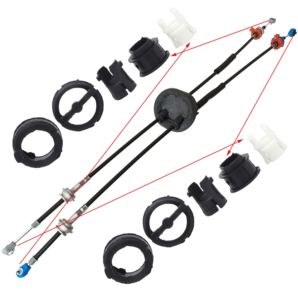 Manual Gearbox Shift Cable Linkage Gear Lever End Rod Joint Collet Pivoted Connect Bushing for Citroen C3 SC C2 JM 2003-2013 gear shifter,gearbox control cable repair kit