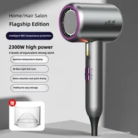 Sèche-cheveux pliable à ions négatifs à lumière bleue haute puissance, faible bruit, séchage rapide, 220V, 2300W, nouveau produit, source d'usine 1