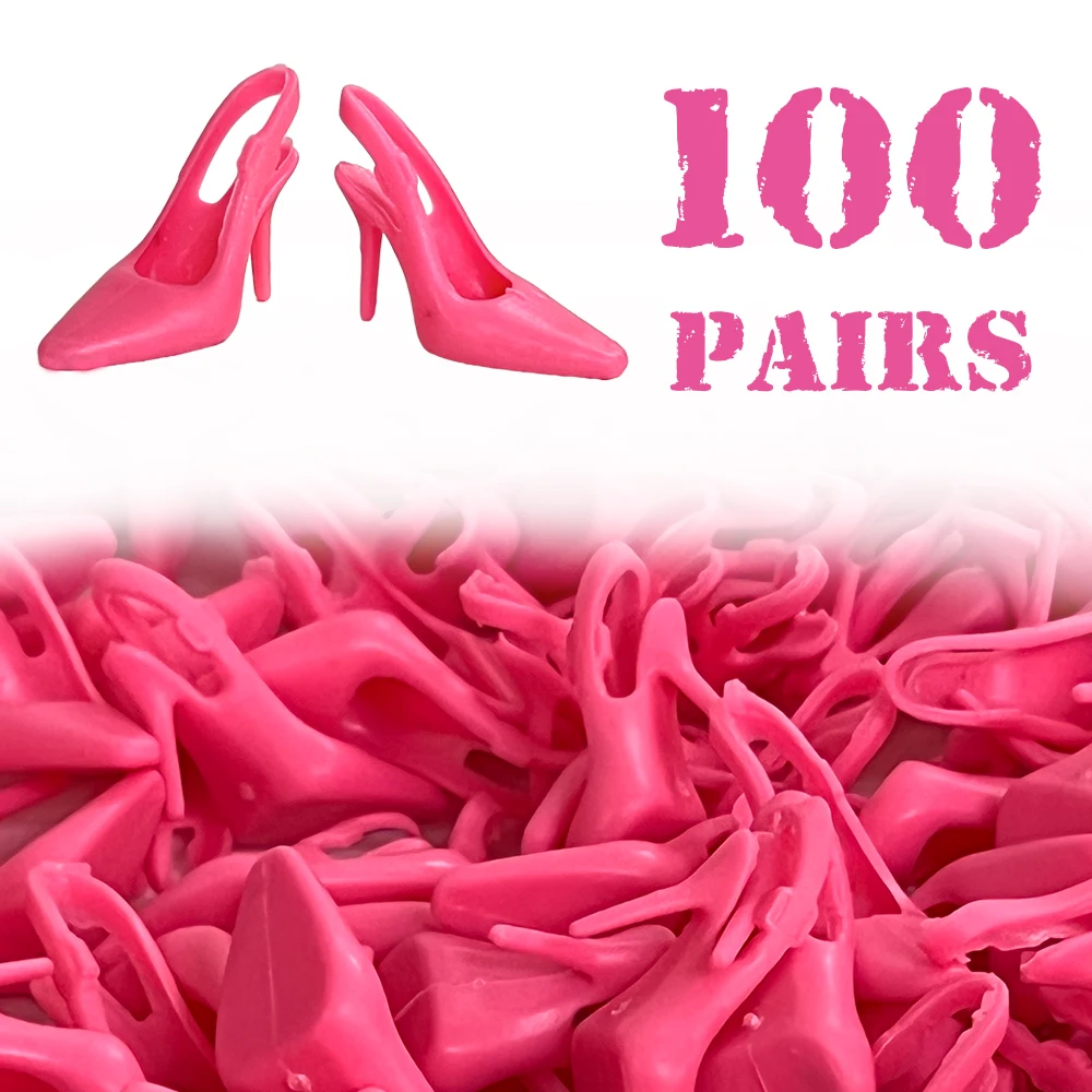 Doll Shoes Fashion Sandals Colorful Assorted High Heels For Barbie Doll 60 Pairs or 100 Pairs NK