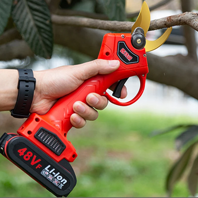 Electric Pruning Shear Battery Pruning Scissors Garden Tools Cordless  Brushless Motor 4 Inch Brush Motor For Tying Plants - Hedge Trimmer -  AliExpress