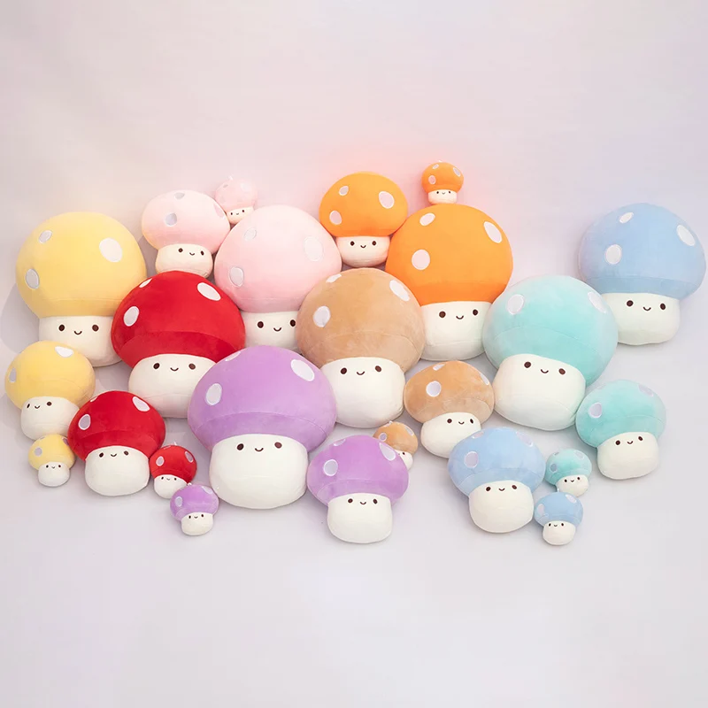 Colorful Mushroom Plush Toy Pillow Cushion