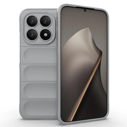 Luxury Silicone Shockproof Phone Case with 6D Air Bag Design - Xiaomi 15T (GRAY)