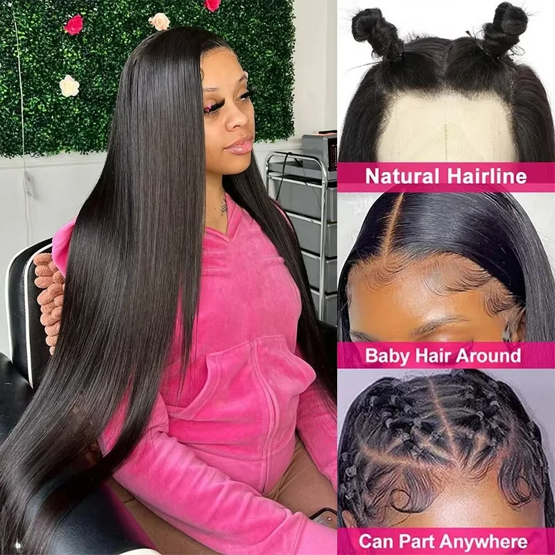 13x4 Bone Straight Lace Front Wig 30 40 Inch Lace Front Human Hair Wigs For Women 13x6 Brazilian Hair Wigs 360 Frontal Wig