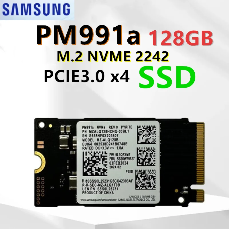 Samsung SSD PM991a 128GB 256GB M.2 NVME 2242 PCIE3.0 x4