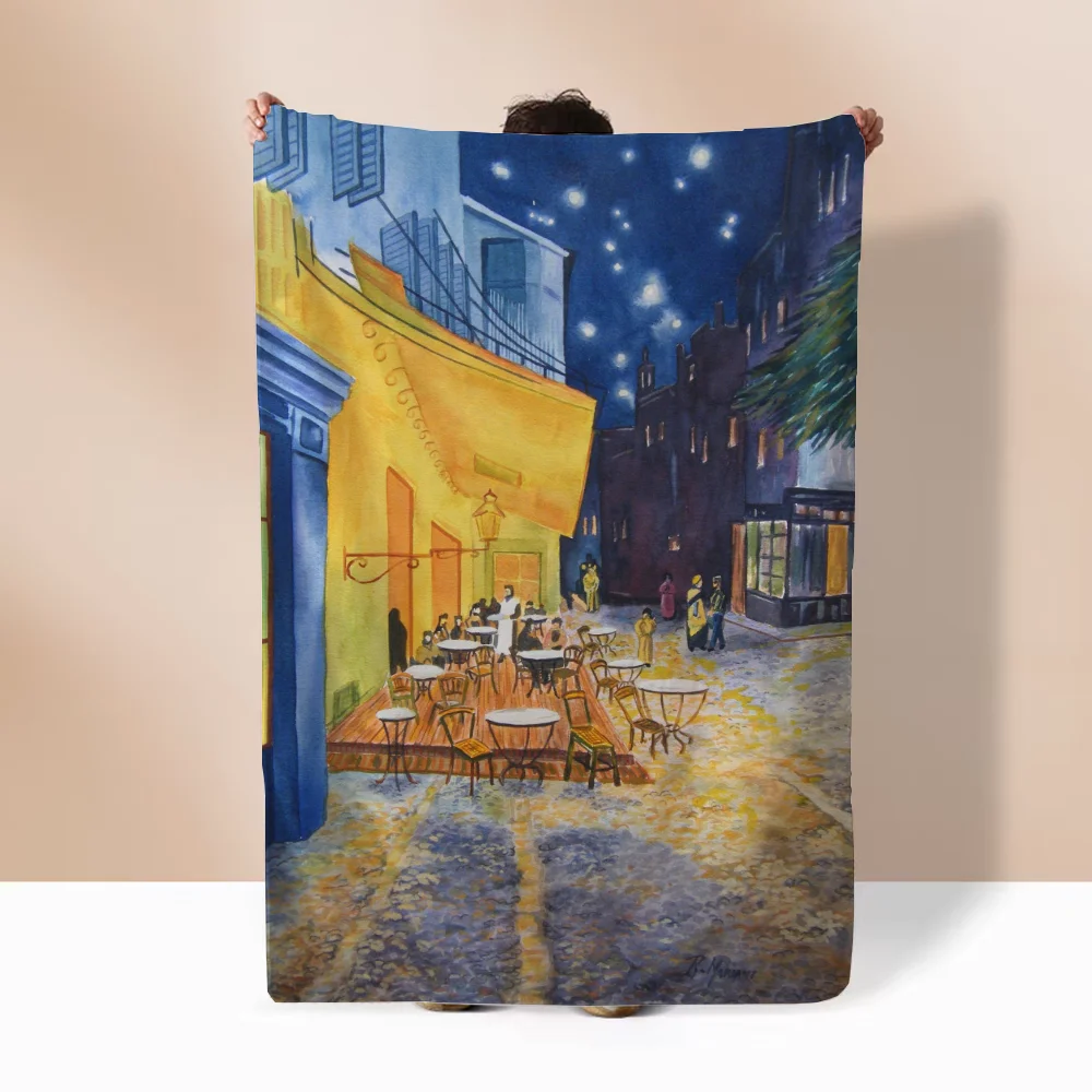 Van Gogh Plaid Blankets Sofa Decoration Children's Blanket King Size Home and Decoration Bed Throw Blankets for Adults Cobija 4