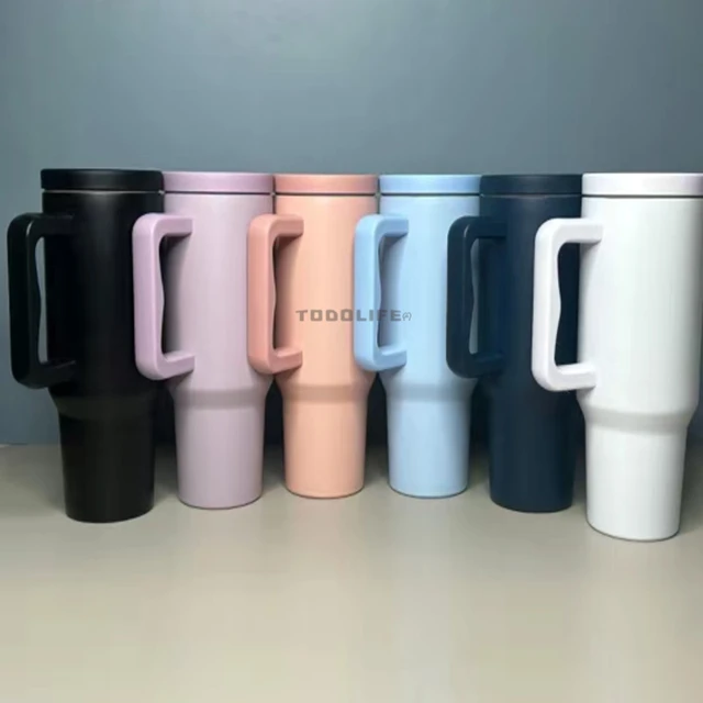 Travel Cup 40oz/1182ml Travel Thermos With Handle Portable Thermos With  Straw And Straw Brush Stainless Steel Insulated Bottle - AliExpress