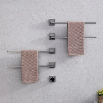 ราวแขวนผ้าเช็ดตัวไฟฟ้าแบบติดตั้งในห้องน้ำ พร้อมระบบทำความร้อนในตัว ตั้งเวลาได้ 2