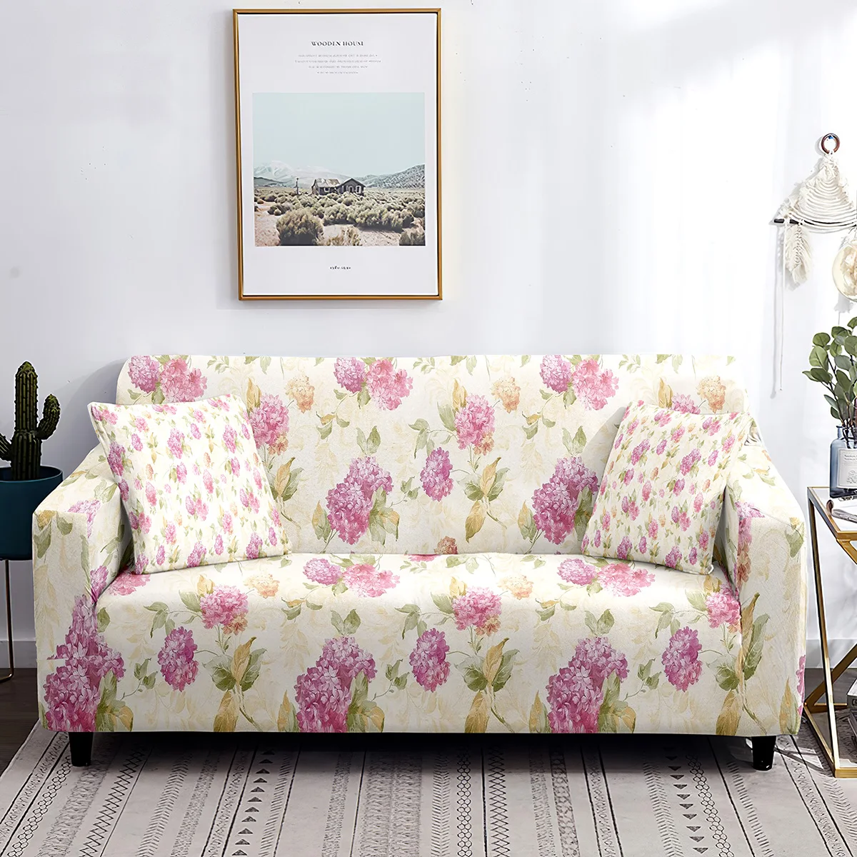 

Floral Elastic Sofa Cover Washable Furniture Protector for Living Room Couch Cover Flowers Printed Sofa Covers 1/2/3/4 Seaters
