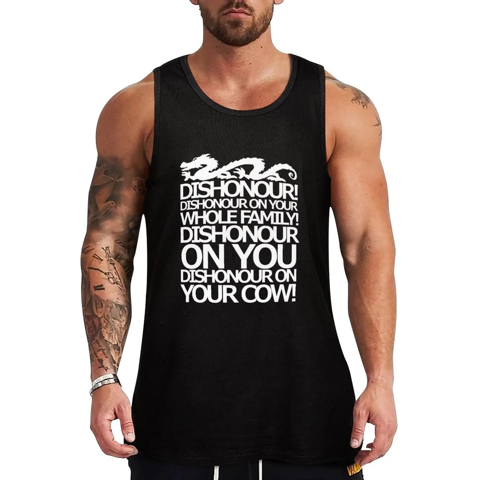 

Dishonour on your cow! Tank Top Sportswear for men sleeveless shirt man t-shirts for men men clothings