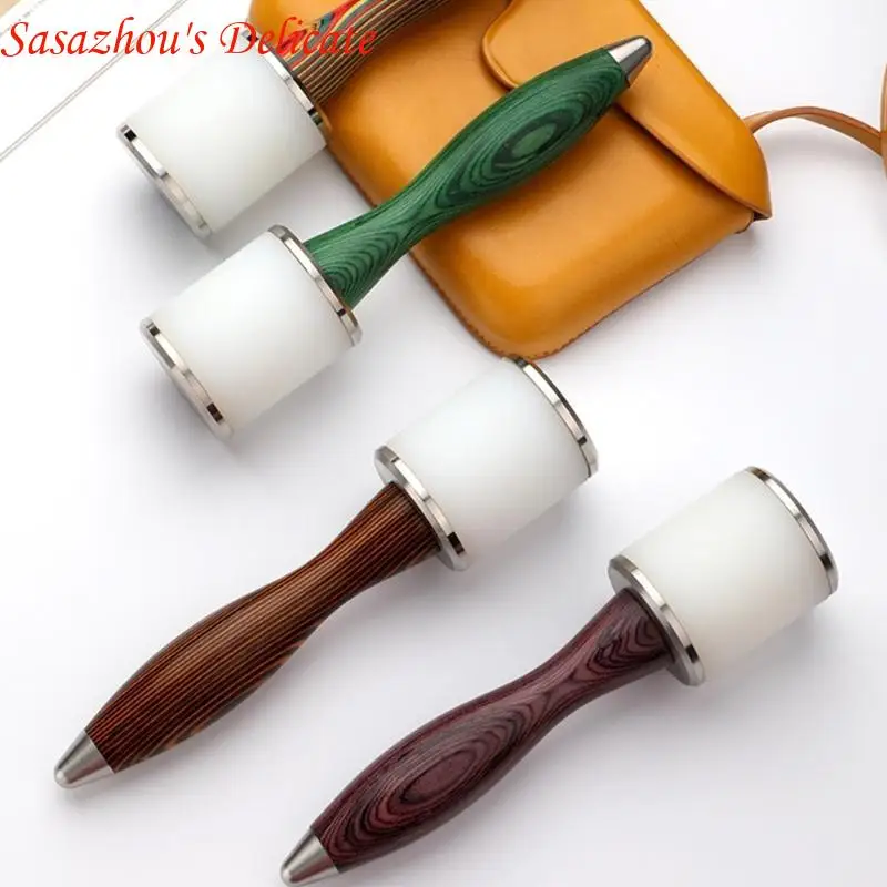 X4YD 나일론 망치 말렛 가죽 조각 망치 Leathercraft 망치 가죽 공예 매니아를위한 수직 망치