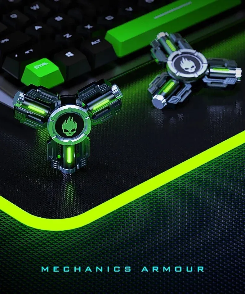 Fidget spinner de metal luminoso brinquedo antistress para adhd_voghion.com
