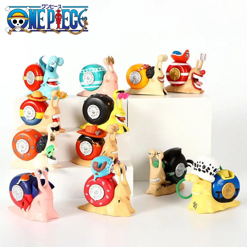 REOZIGN One Piece Den Mushi, 8 cm / 3,1 pollici Cosplay PVC Action Figure Statue Personaggio Modello Figura Giocattolo Oggetti da Collezione Decorazioni Artigianato Regali (Luffy1