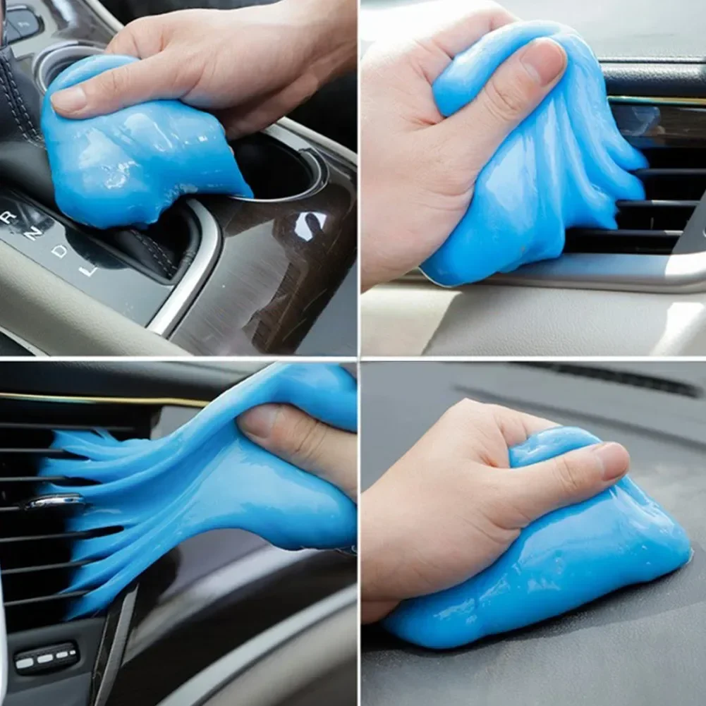 Car Cleaning Gel 70g MultiFunctional Clean Tool Gel Clean Soft Rubber Car Air Conditioning Vents Dusting Soft Clay For Car Interior Tools