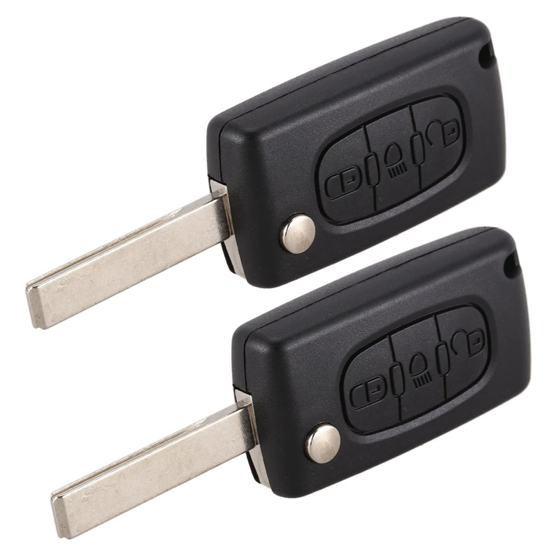

2X 3 Button Key Cover Remote Control For Citroen C2 C3 C4 C5 C6 Xsara Picasso