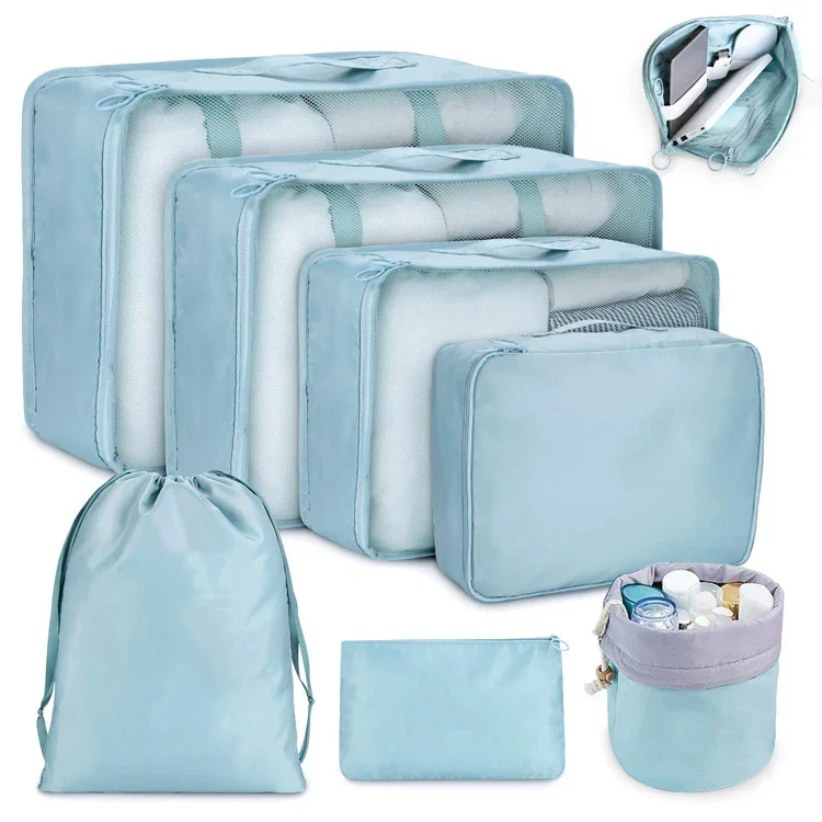 

OEM foldable suitcase organizer luggage storage bag compression travel packing cubes set