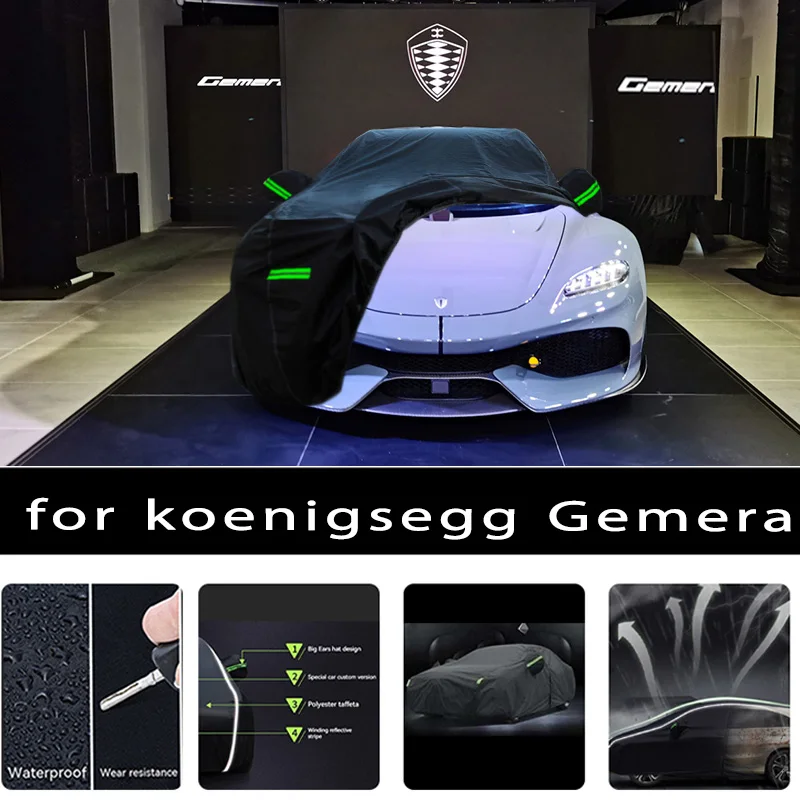 Наружная защита для koenigsegg Gemera, полные автомобильные Чехлы, снежный чехол, Солнцезащитный водонепроницаемый пыленепроницаемый внешний автомобильный аксессуар
