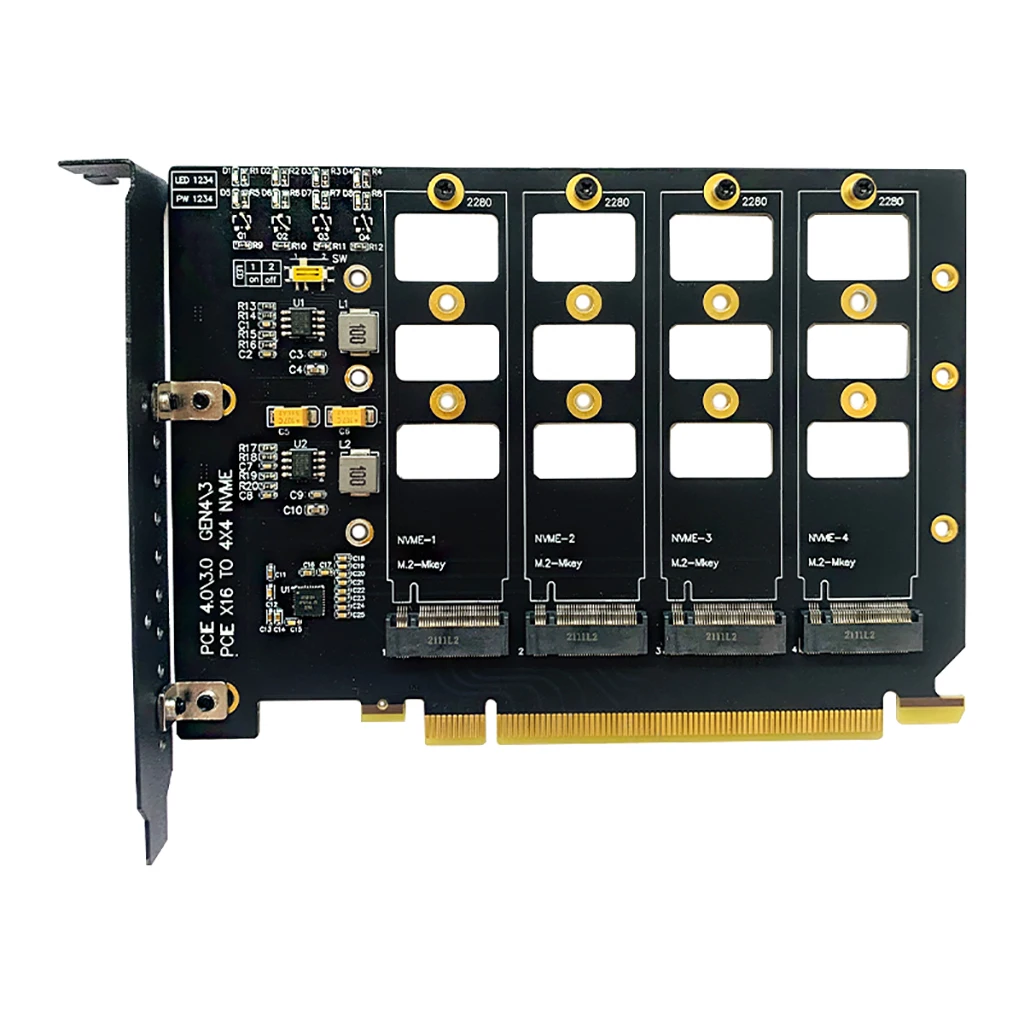 Pci-e 4.0拡張カード,4x4からm.2,m.2 nvme用,ソリッドステート