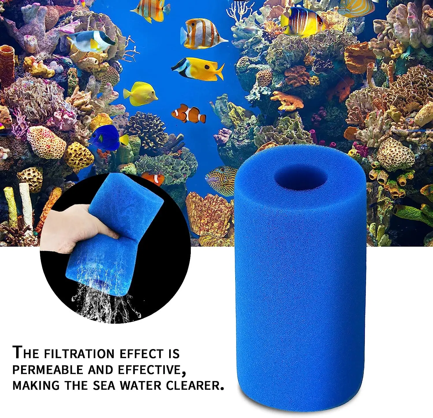 Pool Filter Cartridge for Intex Type A Swimming Pool Filter Foam Cartridge Reusable Washable Sponge Cleaner for water filter