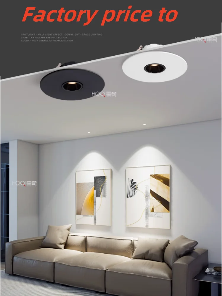 LED Downlight Recessed Ceiling Spotlight Suitable For Opening 45MM-85MM