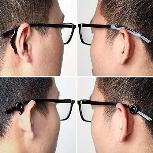 20pcs Anti-slip Silicone Ear Grip Glasses Eyeglasses Leg Ear Hook Stopper Bracket Fastener Accessories Temple Tip Eyewear Holder