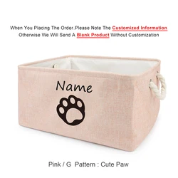 Deluxe Collapsible Dog Toy Bin with Comfortable Handles for Pet Accessory Storage (G Pink)