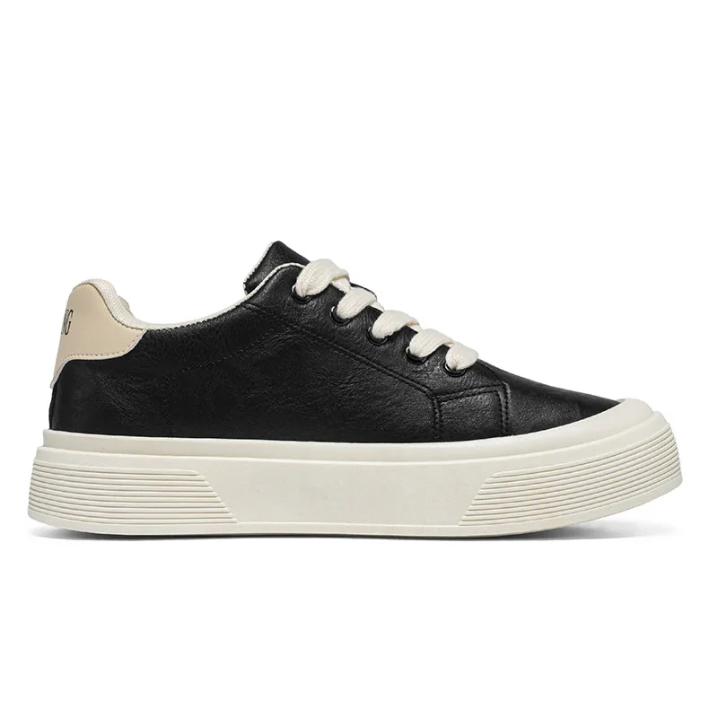 2026 Spring New Large Men's Thick soled Height increasing Board Shoes Hong Kong Style Casual Single Shoes Student Sports Shoes 5