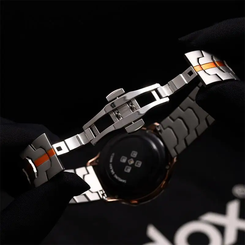 22mm Luxury Stainless Steel Watch Strap – Premium Metal Bracelet Wristband